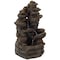 Gardenised Cascading Electric Powered 4-Tier Rock Water with LED Lights Fountain 24" QI004633 - alternate 1